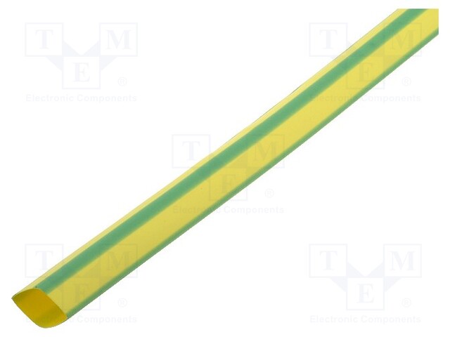 Heat shrink sleeve; glueless; 2: 1; 4.8mm; L: 1m; yellow-green