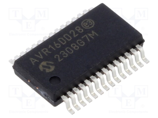 IC: AVR microcontroller; EEPROM: 256B; SRAM: 2kB; Flash: 16kB; Cmp: 1