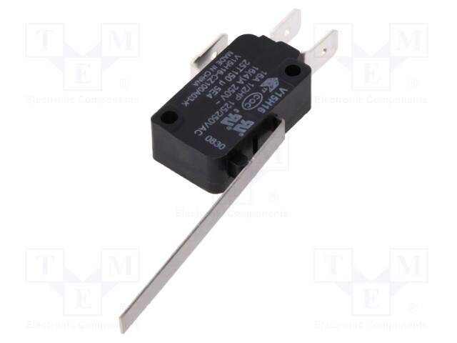 Microswitch SNAP ACTION; with lever; SPDT; 16A/250VAC; ON-(ON)