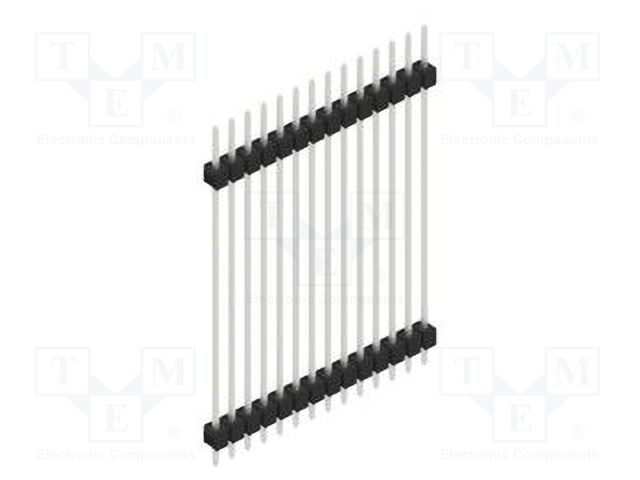 Connector: pin strips; pin header; male; PIN: 14; 2.54mm; THT; 1x14