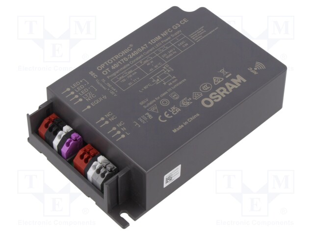 Power supply: switched-mode; LED; 40W; 30÷77VDC; 150÷700A; IP20