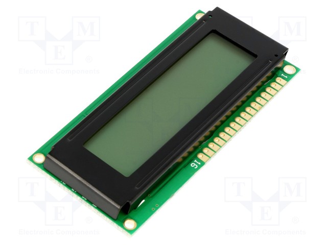 Display: LCD; alphanumeric; STN Positive; 16x2; 80x36x11.9mm; LED