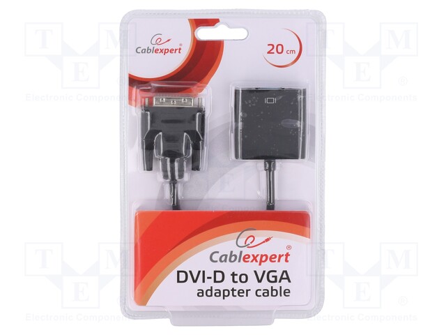Adapter; D-Sub 15pin HD socket,DVI-D (24+1) plug; 0.2m