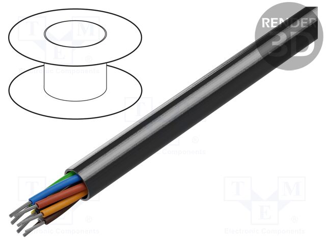 Wire; unshielded; 300V; 30m; Cu; stranded; chrome; CPR: Eca