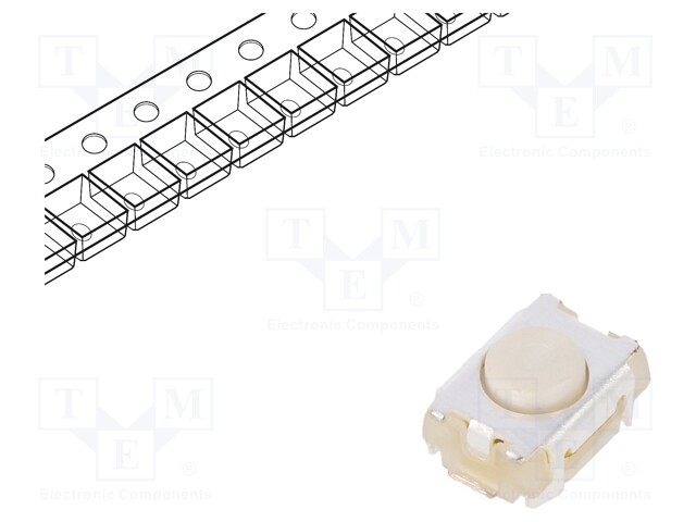 Microswitch TACT; SPST-NO; Pos: 2; 0.05A/12VDC; SMT; none; 1.6N