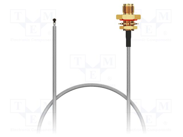 Cable; IPEX MHF 5L,RP-SMA female; grey; -40÷85°C; 0÷3GHz; 150mm
