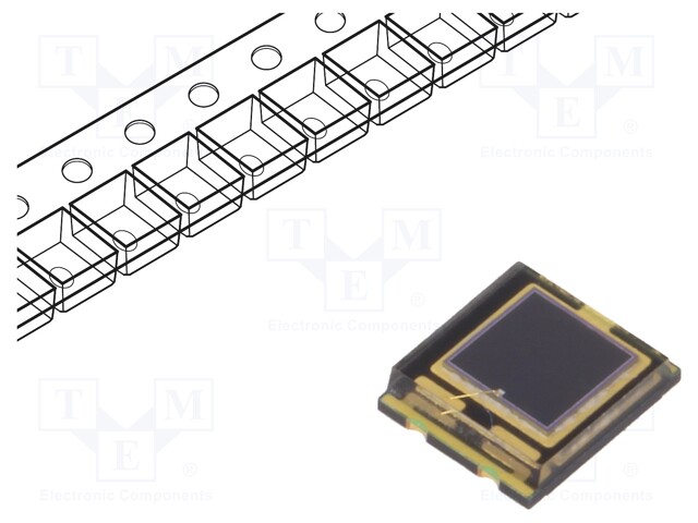 PIN photodiode; 940nm; 0.35-1.1um; 130°; Mounting: SMD; Lens: blue