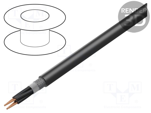 Wire; ÖLFLEX® ROBUST 215C; 4x1,5mm2; tinned copper braid; TPE