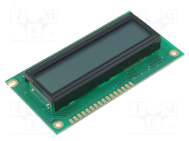 Display: LCD; alphanumeric; FSTN Negative; 16x2; 84x44x13.2mm; LED