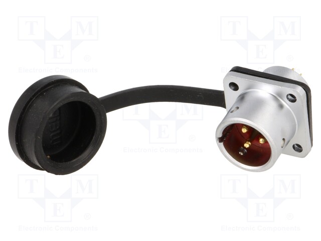 Socket; male; SF12; PIN: 3; IP67; 13A; soldering; 250V; 1.5mm2