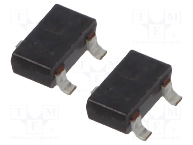 Transistor: NPN; bipolar; BRT; 50V; 0.1A; 0.2W; SOT23; R1: 22kΩ