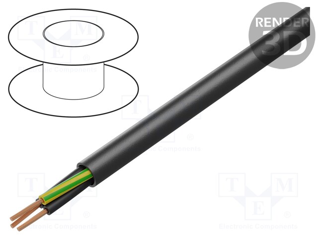 Wire; ÖLFLEX® CLASSIC 110 BK; 3G2,5mm2; unshielded; 300/500V; PVC