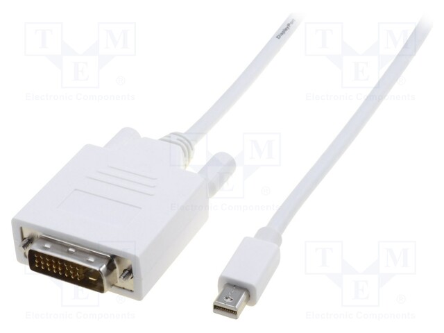 Cable; DisplayPort 1.2; 2m; white