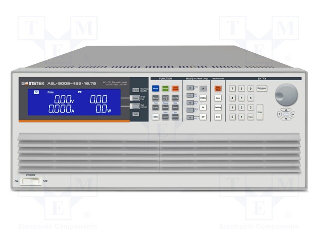 Electronic load; 0÷18.75A; 1.875kW; AEL-5000; 177x440x558mm