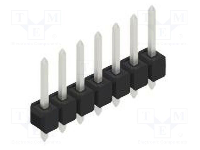 Connector: pin strips; pin header; male; PIN: 7; 2.54mm; THT; 1x7