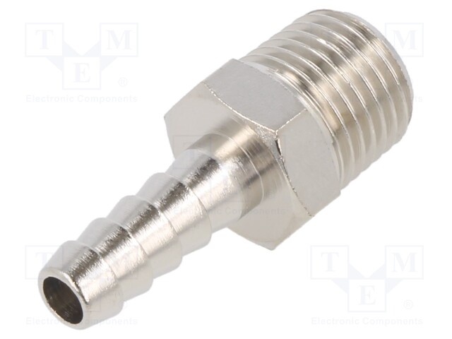 Push-in fitting; connector pipe; nickel plated brass; 7mm