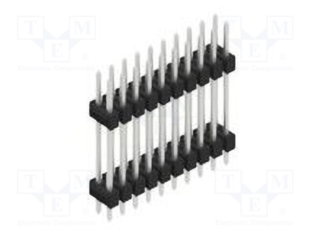 Connector: pin strips; pin header; male; PIN: 20; 2.54mm; THT; 2x10