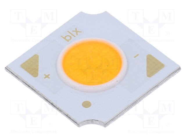 Power LED; COB; white warm; 120°; 700mA; P: 12.8W; 13.5x13.5x1.63mm