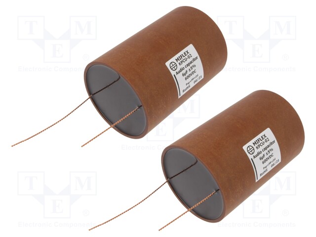 Capacitor: copper-polypropylene-paper; 6uF; 600VDC; ±5%; -25÷70°C