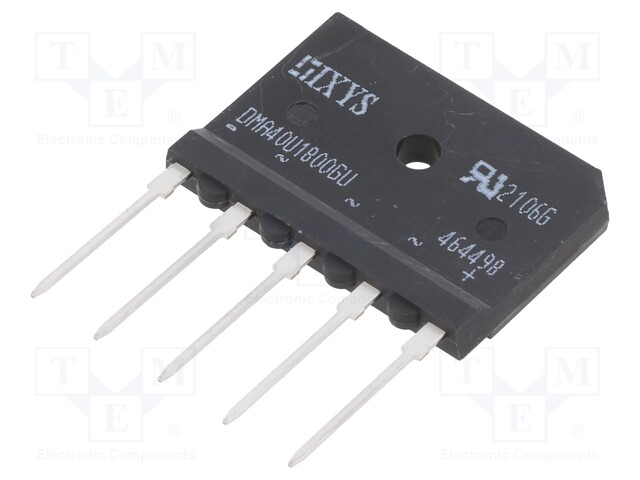 Three-phase bridge rectifier; Urmax: 1.8kV; If: 40A; Ifsm: 370A