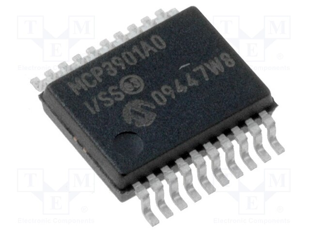 Integrated circuit: A/D converter; AFE; SPI; 16bit; 64ksps; SSOP20