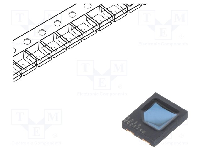 PIN photodiode; 940nm; 430-1100nm; 65°; Mounting: SMD; Lens: black