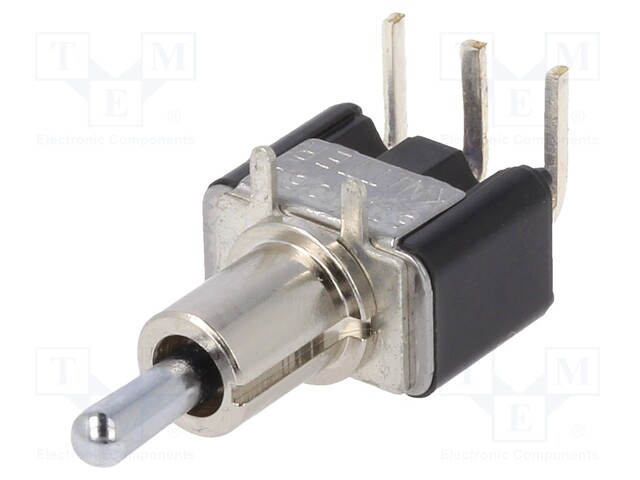 Switch: toggle; Pos: 3; SPDT; (ON)-OFF-(ON); 6A/125VAC; 6A/6VDC