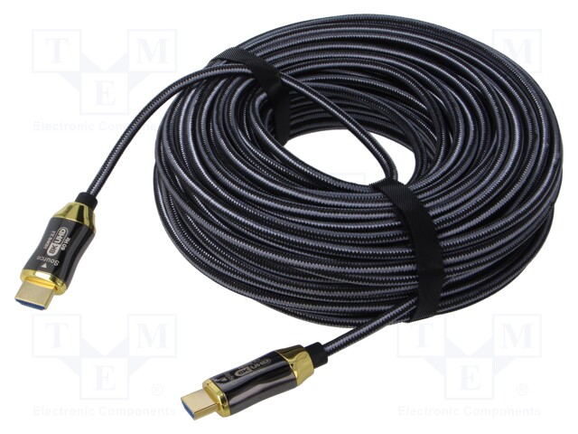 Cable; HDMI 2.1; HDMI plug,both sides; PA; 30m; black; Core: Cu