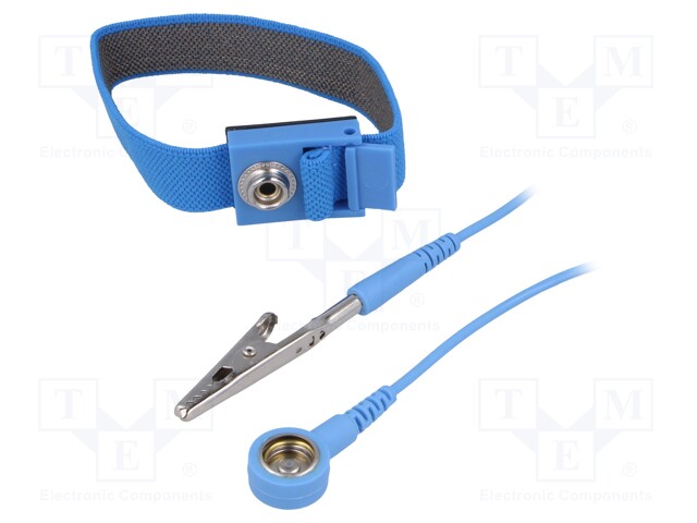 Wristband; ESD; Features: antialergic; blue; 10mm