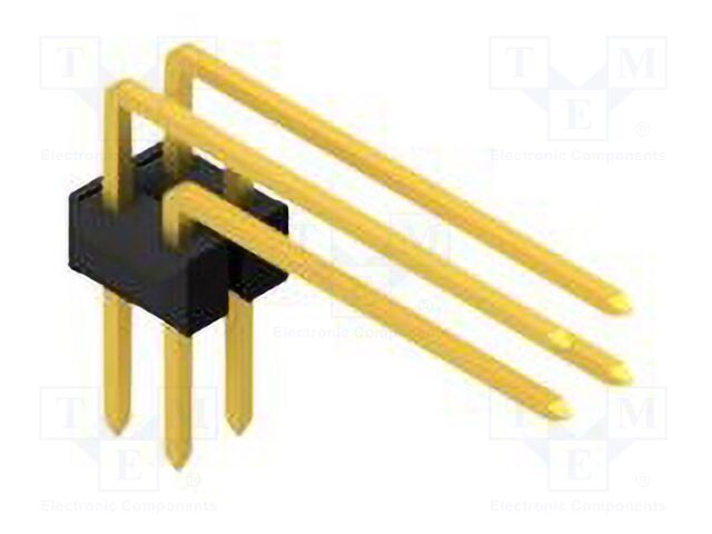 Connector: pin strips; pin header; male; PIN: 4; 2.54mm; THT; 2x2