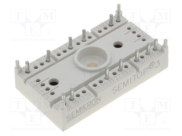 Module: thyristor; opposing x3; 1.6kV; 47A; T13; SEMITOP3; screw