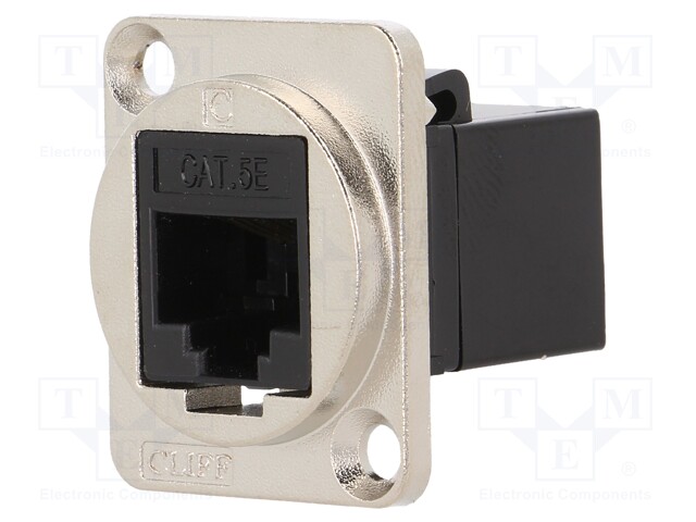 Coupler; FT; Cat: 5e; Layout: 8p8c; RJ45 socket,both sides; 19x24mm