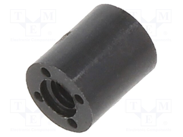 Spacer sleeve; cylindrical; polyamide; M2,5; L: 6mm; Øout: 5mm
