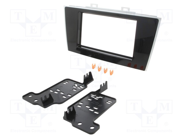 Radio mounting frame; Subaru; 2 DIN; black