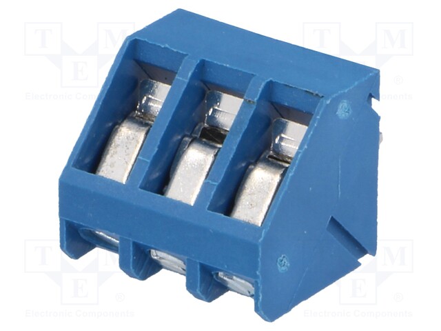 PCB terminal block; angled 45°; 5mm; ways: 3; on PCBs; 0.5÷1.5mm2