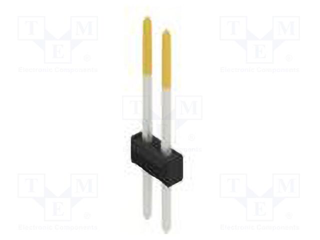 Connector: pin strips; pin header; male; PIN: 2; 2.54mm; THT; 2x1