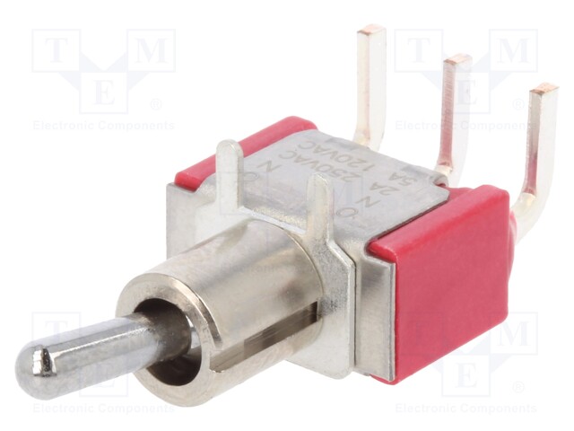 Switch: toggle; Pos: 2; SPDT; ON-ON; 5A/120VAC; 5A/28VDC; -30÷85°C