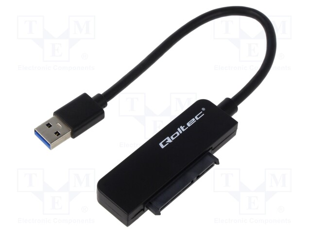USB to SATA adapter; PnP; SATA 22pin female,USB A plug; 0.19m