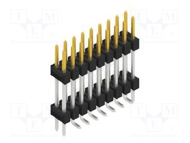 Connector: pin strips; pin header; male; PIN: 18; 2.54mm; SMT; 2x9