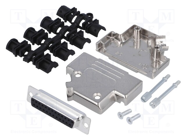 D-Sub; PIN: 25; plug; female; stamped and formed contacts
