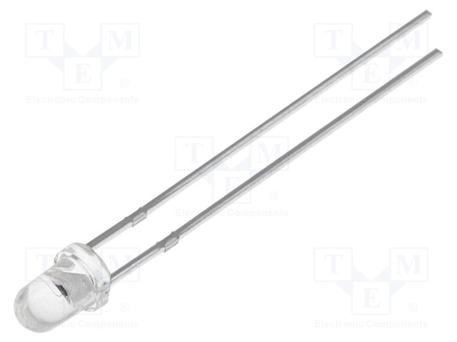 IR transmitter; 3mm; 940nm; transparent; 25°; THT; 20mA