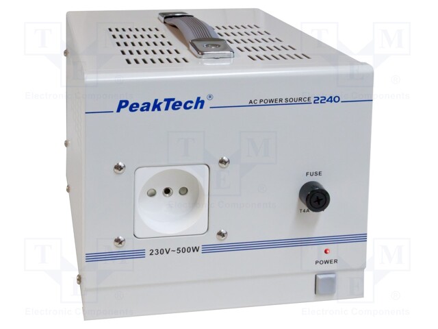 Power supply: laboratory; AC,single-channel; Uout: 230V; Uin: 230V