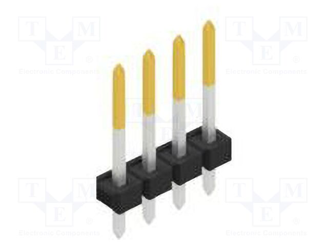 Connector: pin strips; pin header; male; PIN: 4; 2.54mm; THT; 1x4