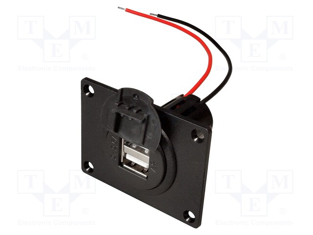 Automotive power supply; USB A socket x2; 5A; Sup.volt: 12÷24VDC