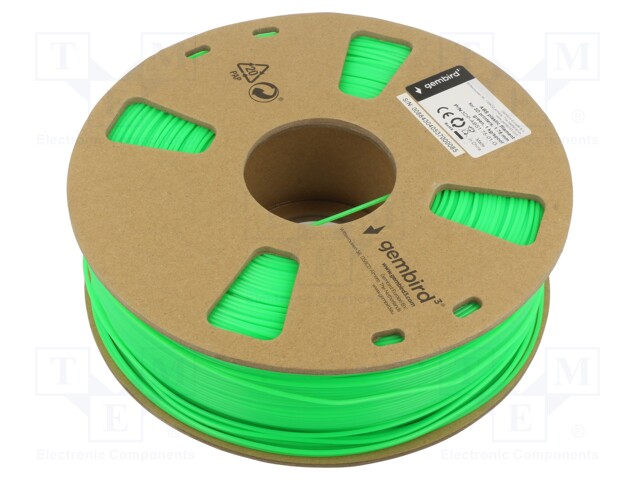 Filament: ABS; 1.75mm; green; 225÷245°C; 1kg
