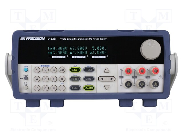 Power supply: programmable laboratory; Channels: 3; 60VDC; 3A