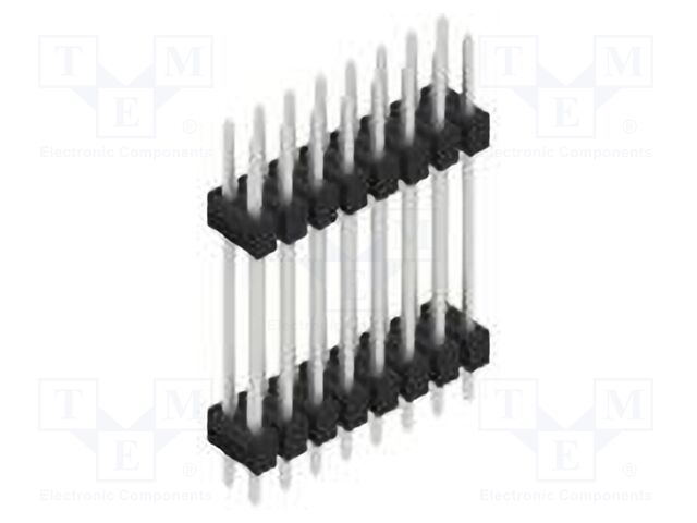 Connector: pin strips; pin header; male; PIN: 16; 2.54mm; THT; 2x8