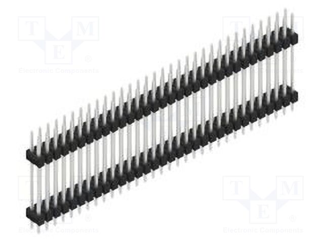 Connector: pin strips; pin header; male; PIN: 64; 2.54mm; THT; 2x32