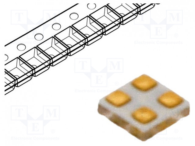 LED; SMD; 0303,CSP; RGB; 0.8x0.8x0.2mm; 150°; 5mA; Lens: transparent