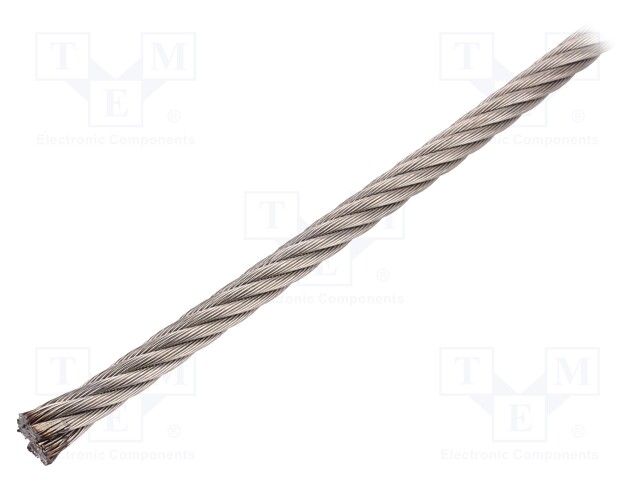 Rope; acid resistant steel A4; Ørope: 6mm; L: 50m; 638kg